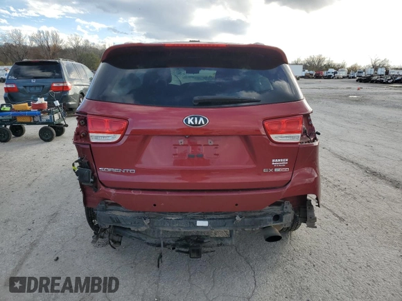 2016 Kia Sorento EX with VIN 5XYPH4A16GG033501, listed as a Copart auction lot 81716374 with Not Provided miles and Salvage Title. Bid and sale history available at DreamBid. Image 6.
