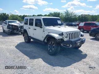 2019 Jeep Wrangler Unlimited Sahara with VIN 1C4HJXEG4KW514206, listed as a IAAI auction lot 42247094 with 45,712 mi miles and . Bid and sale history available at DreamBid. Image 1.
