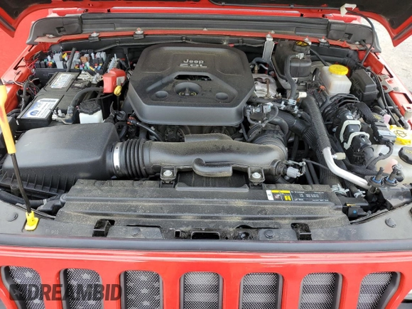 2018 Jeep Wrangler Unlimited Rubicon z VIN 1C4HJXFN3JW279812, wystawiony jako Copart lot #55626055 z przebiegiem 53 115 mil mil oraz Szkoda całkowita • Salvage title. Historia ofert i sprzedaży dostępna na DreamBid. Obrazek 12.