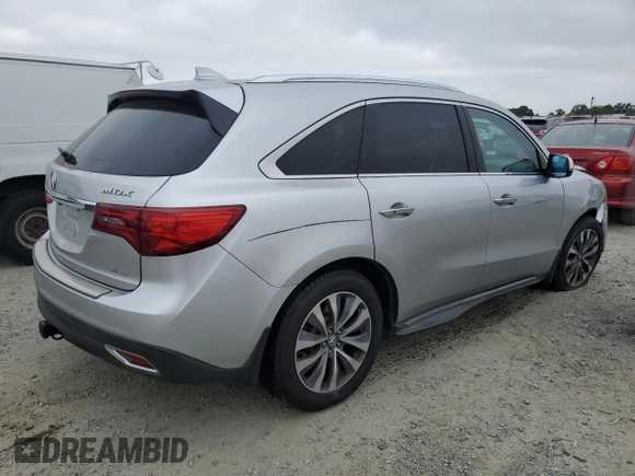 2014 Acura MDX Technology with VIN 5FRYD4H69EB036137, listed as a Copart auction lot 54386865 with 188,569 mi miles and Salvage title. Bid and sale history available at DreamBid. Image 3.