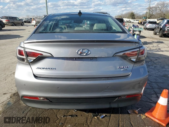 2016 Hyundai Sonata Hybrid Limited with VIN KMHE34L15GA027672, listed as a Copart auction lot 47058605 with 92,455 mi miles and Salvage Title. Bid and sale history available at carsss.com. Image 6.
