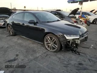 2016 Audi S7 with VIN WAUW2AFC3GN052907, listed as a Copart auction lot 85588564 with 53,958 mi miles and Salvage Title. Bid and sale history available at carsss.com. Image 4.