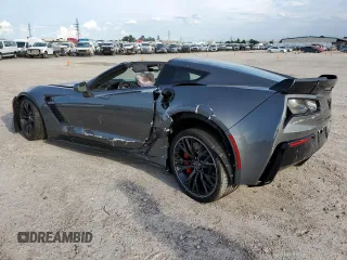2015 Chevrolet Corvette Z06 3LZ with VIN 1G1YU2D64F5605404, listed as a Copart auction lot 62499074 with 23,299 mi miles and Salvage Title. Bid and sale history available at carsss.com. Image 2.