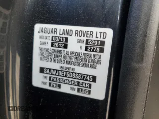 2013 Jaguar XF V6 SC with VIN SAJWJ0EF6D8S87745, listed as a Copart auction lot 86556564 with Not Provided miles and Salvage Title. Bid and sale history available at carsss.com. Image 13.