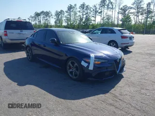 2017 Alfa Romeo Giulia Ti with VIN ZARFAECN3H7556727, listed as a IAAI auction lot 41901444 with 96,678 mi miles. Bid and sale history available at carsss.com. Image 1.