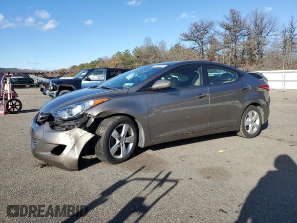 2013 Hyundai Elantra Limited with VIN 5NPDH4AE3DH255665, listed as a Copart auction lot 45544645 with 88,683 mi miles and Salvage Title. Bid and sale history available at DreamBid. Image 1.