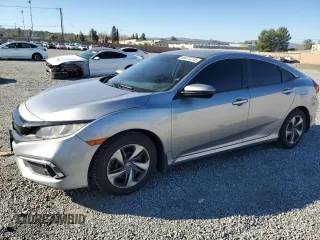 2020 Honda Civic Sedan LX with VIN 19XFC2F6XLE205068, listed as a Copart auction lot 46477215 with 58,296 mi miles and Salvage Title. Bid and sale history available at carsss.com. Image 1.