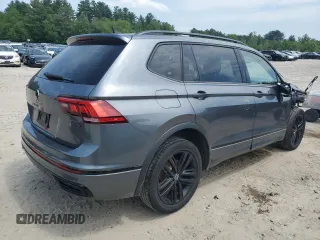 2022 Volkswagen Tiguan SE R-Line Black with VIN 3VV8B7AX0NM091052, listed as a Copart auction lot 60020515 with 46,687 mi miles and Salvage title. Bid and sale history available at DreamBid. Image 3.