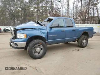 2005 Dodge 2500 SLT z VIN 3D7KS28C95G836976, wystawiony jako Copart lot #47274175 z przebiegiem 215 748 mil mil oraz Szkoda całkowita • Salvage title. Historia ofert i sprzedaży dostępna na DreamBid. Obrazek 1.