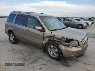 2008 Honda Pilot EX-L with VIN 5FNYF28708B014444, listed as a Copart auction lot 71111834 with 207,574 mi miles and Salvage Title. Bid and sale history available at DreamBid. Image 4.