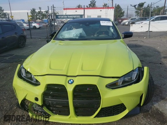 2025 BMW M4 Competition with VIN WBS23HK01SCS26831, listed as a IAAI auction lot 41473600 with 1 mi miles. Bid and sale history available at carsss.com. Image 12.
