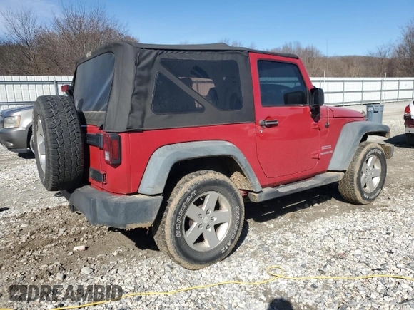 2012 Jeep Wrangler Sport with VIN 1C4AJWAGXCL194071, listed as a Copart auction lot 48008795 with 109,658 mi miles and Salvage title. Bid and sale history available at DreamBid. Image 3.