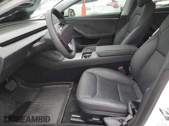 2025 Tesla Model 3 Long Range with VIN 5YJ3E1EB7SF928813, listed as a Copart auction lot 58837915 with 4,278 mi miles and Salvage title. Bid and sale history available at DreamBid. Image 7.