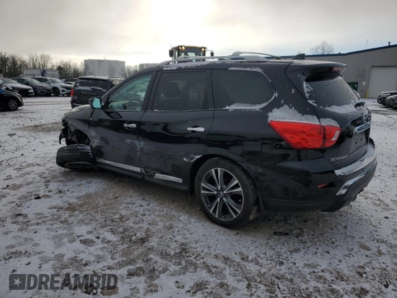 2020 Nissan Pathfinder Platinum with VIN 5N1DR2DM7LC624585, listed as a Copart auction lot 83628704 with 53,321 mi miles and Salvage Title. Bid and sale history available at carsss.com. Image 2.