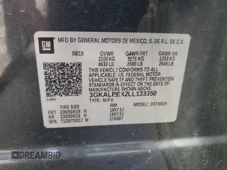 2020 GMC Terrain SLT z VIN 3GKALPEX2LL133350, wystawiony jako Copart lot #51665235 z przebiegiem 125 568 mil mil oraz Szkoda całkowita • Salvage title. Historia ofert i sprzedaży dostępna na DreamBid. Obrazek 12.