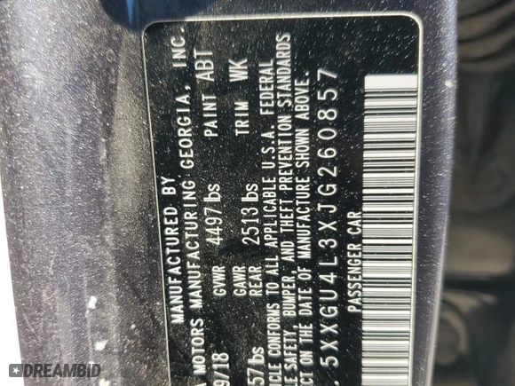 2018 Kia Optima EX with VIN 5XXGU4L3XJG260857, listed as a Copart auction lot 49215305 with 173,560 mi miles and Salvage Title. Bid and sale history available at carsss.com. Image 12.