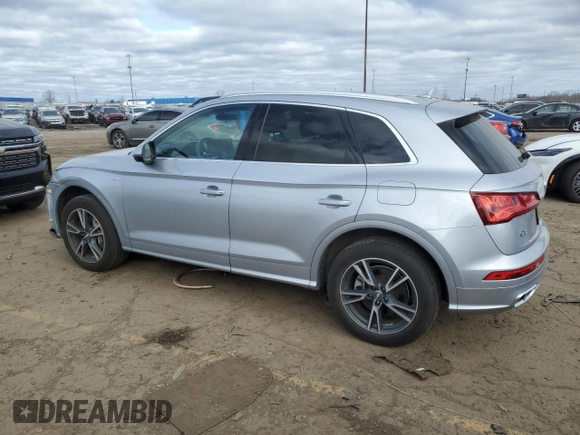 2020 Audi Q5 Premium Plus with VIN WA1E2AFY5L2046865, listed as a Copart auction lot 53377435 with 15,297 mi miles and Salvage title. Bid and sale history available at DreamBid. Image 2.