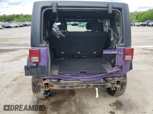 2018 Jeep Wrangler Unlimited Sport with VIN 1C4BJWDG9JL910410, listed as a Copart auction lot 56561955 with 57,450 mi miles and Salvage title. Bid and sale history available at DreamBid. Image 6.