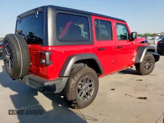 2024 Jeep Wrangler Sport S with VIN 1C4PJXDG3RW253142, listed as a Copart auction lot 52560035 with 2,667 mi miles and Salvage title. Bid and sale history available at DreamBid. Image 3.