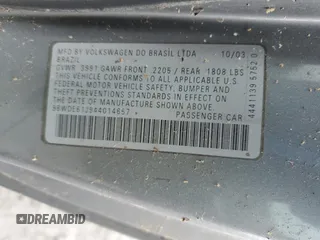 2004 Volkswagen GTI 1.8T с VIN 9BWDE61J944014657, выставлен на аукционе Copart как лот 48335165 с пробегом 143 117 миль миль и Чистый • Clean title. История ставок и продаж доступна на DreamBid. Изображение 12.