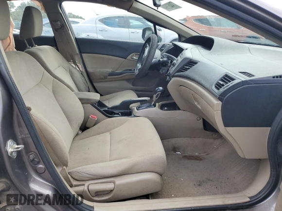 2012 Honda Civic LX z VIN 19XFB2F55CE109410, wystawiony jako Copart lot #74462994 z przebiegiem Nie podano mil oraz Szkoda całkowita • Salvage title. Historia ofert i sprzedaży dostępna na DreamBid. Obrazek 7.