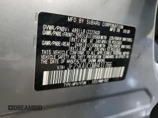 2021 Subaru Forester Limited with VIN JF2SKAUC0MH431766, listed as a Copart auction lot 56285455 with 12,956 mi miles and Salvage title. Bid and sale history available at DreamBid. Image 13.