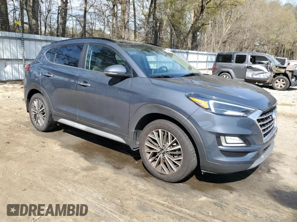 2020 Hyundai Tucson Sport with VIN KM8J33AL3LU237533, listed as a Copart auction lot 50184365 with 81,604 mi miles and Salvage title. Bid and sale history available at DreamBid. Image 4.