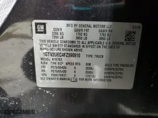 2015 GMC Sierra 1500 SLE with VIN 1GTV2UEC4FZ390910, listed as a Copart auction lot 48043215 with 75,608 mi miles and Salvage Title. Bid and sale history available at carsss.com. Image 12.