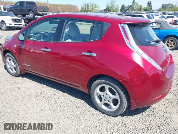 2012 Nissan LEAF SL with VIN JN1AZ0CP0CT025747, listed as a IAAI auction lot 42021121 with 50,344 mi miles. Bid and sale history available at carsss.com. Image 3.