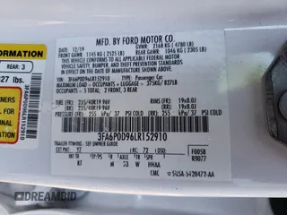 2020 Ford Fusion Titanium with VIN 3FA6P0D96LR152910, listed as a Copart auction lot 55389355 with 105,690 mi miles and Salvage title. Bid and sale history available at DreamBid. Image 12.