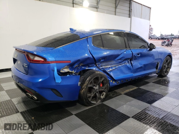 2018 Kia Stinger GT2 with VIN KNAE55LC0J6015877, listed as a Copart auction lot 84607304 with 56,230 mi miles and Salvage Title. Bid and sale history available at DreamBid. Image 3.