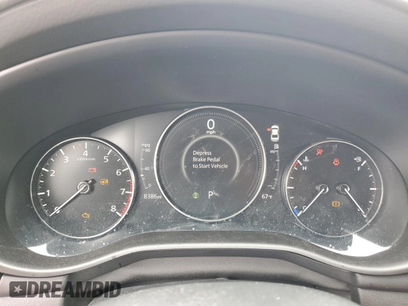 2024 Mazda 3 S Carbon Edition with VIN 3MZBPBCM8RM408560, listed as a Copart auction lot 55236975 with 8,386 mi miles and Non Repairable. Bid and sale history available at DreamBid. Image 9.