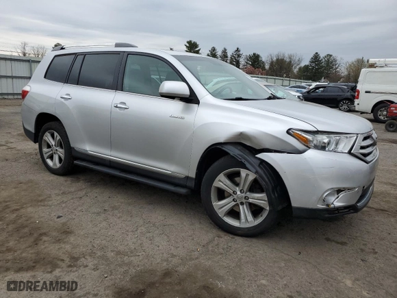 2013 Toyota Highlander Limited with VIN 5TDDK3EHXDS252983, listed as a Copart auction lot 52664575 with 94,658 mi miles and Salvage Title. Bid and sale history available at carsss.com. Image 4.