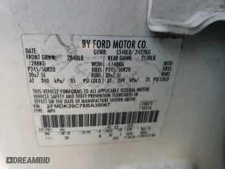 2008 Ford Edge Limited with VIN 2FMDK39C78BA35067, listed as a Copart auction lot 40454334 with 256,487 mi miles and Salvage Title. Bid and sale history available at carsss.com. Image 12.