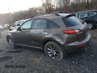 2007 Infiniti FX35 with VIN JNRAS08W07X205911, listed as a Copart auction lot 80890194 with 0 mi miles and Salvage Title. Bid and sale history available at carsss.com. Image 2.