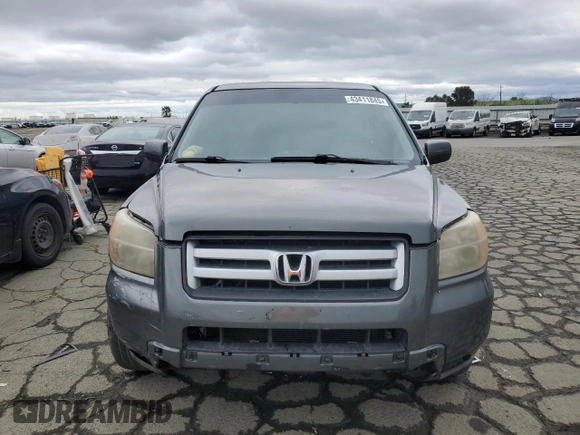 2005 Honda Pilot LX with VIN 2HKYF18155H525957, listed as a Copart auction lot 43411845 with Not provided miles and Salvage title. Bid and sale history available at DreamBid. Image 5.