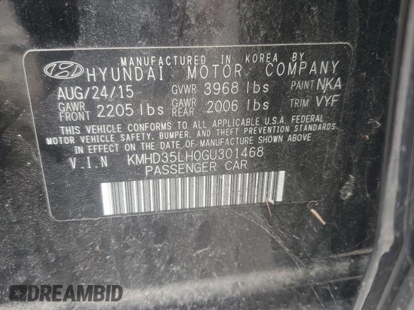 2016 Hyundai Elantra GT with VIN KMHD35LH0GU301468, listed as a Copart auction lot 79608754 with 0 mi miles and Salvage Title. Bid and sale history available at carsss.com. Image 12.