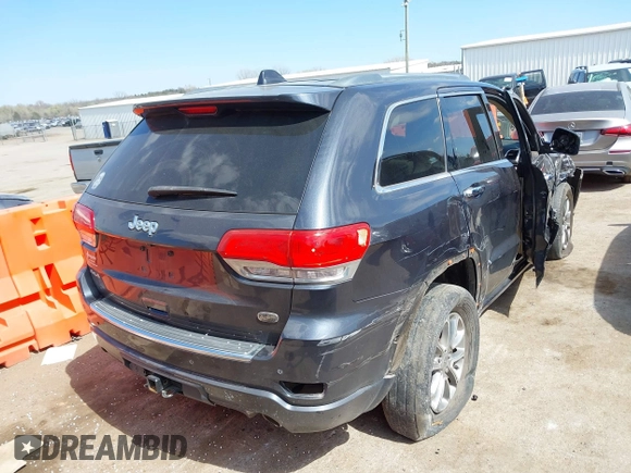 2015 Jeep Grand Cherokee Overland with VIN 1C4RJFCG6FC831641, listed as a IAAI auction lot 41877680 with 143,568 mi miles. Bid and sale history available at carsss.com. Image 4.