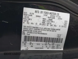 2009 Ford Explorer Sport Trac XLT с VIN 1FMEU31E79UA08233, выставлен на аукционе IAAI как лот 41357916 с пробегом 125 163 миль миль и . История ставок и продаж доступна на DreamBid. Изображение 9.