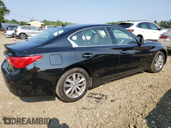 2015 Infiniti Q50 Sport with VIN JN1BV7AR7FM414915, listed as a Copart auction lot 59598875 with 168,160 mi miles and Salvage title. Bid and sale history available at DreamBid. Image 3.