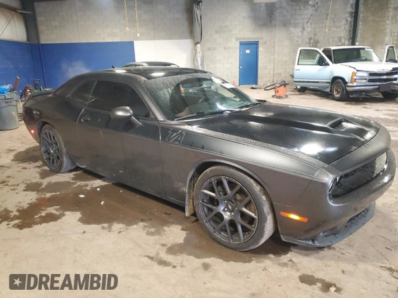 2017 Dodge Challenger R/T with VIN 2C3CDZBT3HH532092, listed as a Copart auction lot 57772995 with 86,874 mi miles and Salvage title. Bid and sale history available at DreamBid. Image 4.