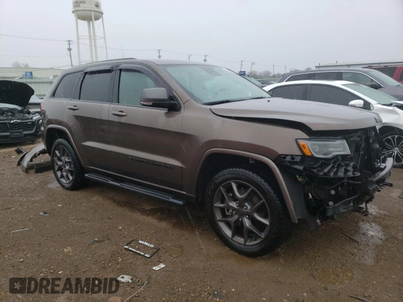 2021 Jeep Grand Cherokee 80th Anniversary with VIN 1C4RJFBG6MC583471, listed as a Copart auction lot 53043325 with 117,046 mi miles and Salvage Title. Bid and sale history available at DreamBid. Image 4.