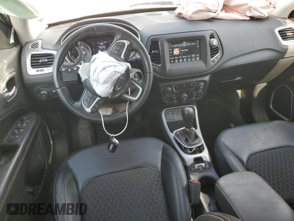 2019 Jeep Compass Altitude with VIN 3C4NJCBB7KT676938, listed as a Copart auction lot 55511795 with 17,676 mi miles and Non repairable. Bid and sale history available at DreamBid. Image 8.