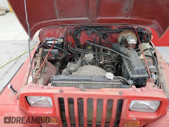 1995 Jeep Wrangler S z VIN 1J4FY19P0SP320982, wystawiony jako Copart lot #58615045 z przebiegiem 156 123 mil mil oraz Czysty tytuł • Clean title. Historia ofert i sprzedaży dostępna na DreamBid. Obrazek 12.