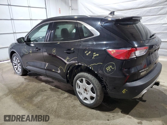 2020 Ford Escape Titanium с VIN 1FMCU9J92LUA37546, выставлен на аукционе Copart как лот 55102925 с пробегом 83 059 миль миль и Списание • Salvage title. История ставок и продаж доступна на DreamBid. Изображение 2.