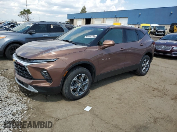 2023 Chevrolet Blazer LT с VIN 3GNKBCR43PS159485, выставлен на аукционе Copart как лот 54004735 с пробегом Не указан миль и Списание • Salvage title. История ставок и продаж доступна на DreamBid. Изображение 1.