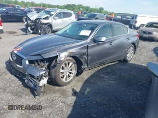 2014 Infiniti Q50 Sport with VIN JN1BV7AR3EM705555, listed as a IAAI auction lot 42221829 with 61,623 mi miles and . Bid and sale history available at DreamBid. Image 17.