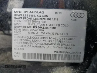 2018 Audi Q5 Premium Plus с VIN WA1BNAFY5J2242344, выставлен на аукционе Copart как лот 64027755 с пробегом 101 745 миль миль и Списание • Salvage title. История ставок и продаж доступна на DreamBid. Изображение 13.