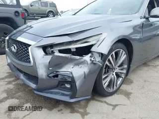 2018 Infiniti Q50 Luxe with VIN JN1EV7AP7JM354543, listed as a IAAI auction lot 42189356 with 89,503 mi miles and . Bid and sale history available at DreamBid. Image 6.