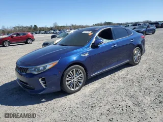 2017 Kia Optima SX Limited with VIN 5XXGV4L23HG132376, listed as a Copart auction lot 49354895 with 154,053 mi miles and Salvage Title. Bid and sale history available at carsss.com. Image 1.